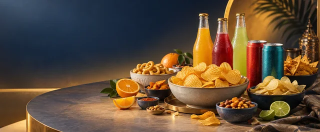 A selection of drinks and snacks from the distribution portfolio